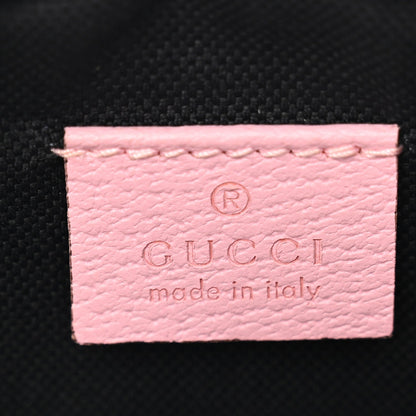 GG Supreme Monogram Psychedelic Round Shoulder Bag Black Multicolor Sugar Pink