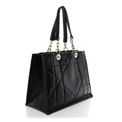 Calfskin Archicannage Medium Essential Tote Black