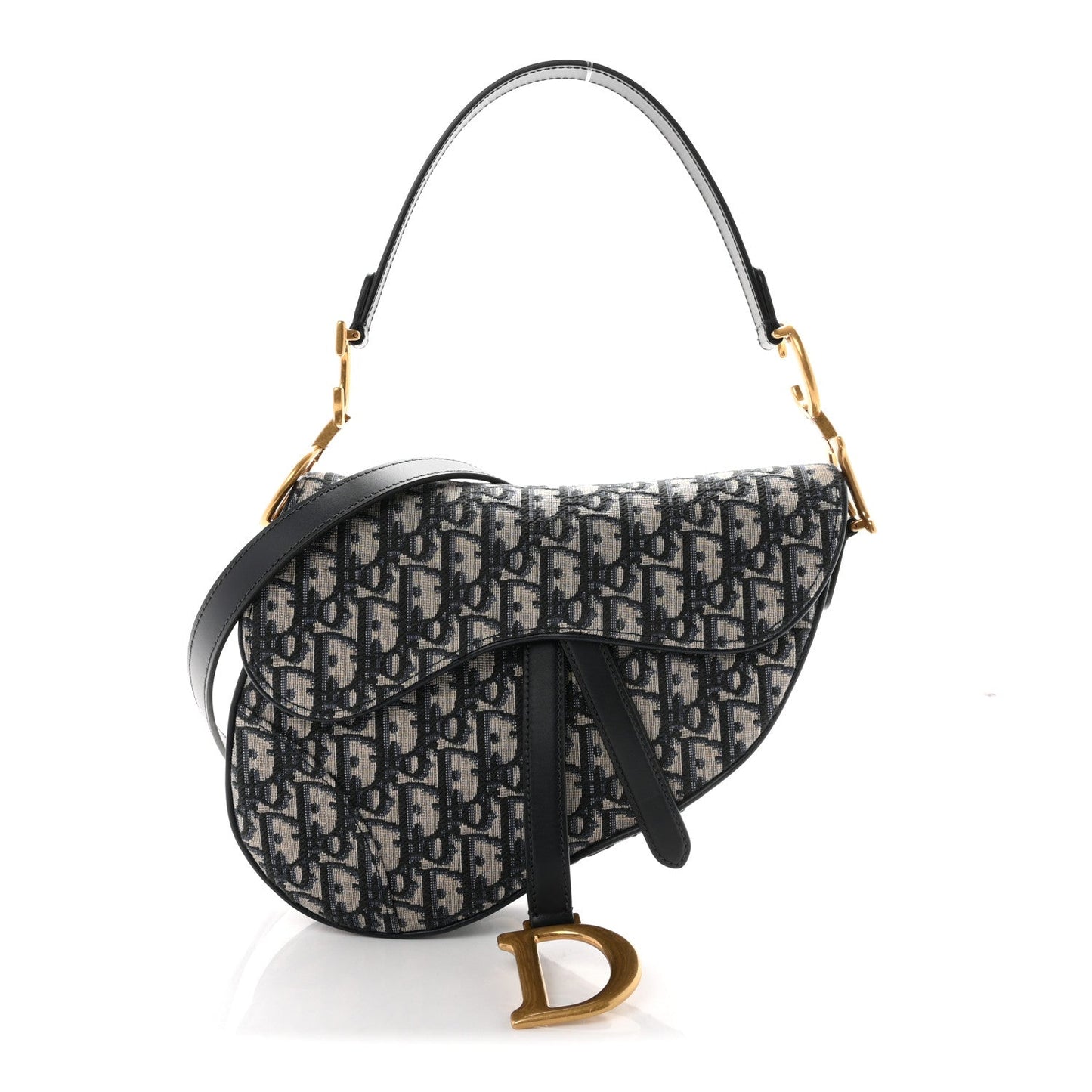 Oblique Saddle Bag With Strap Blue