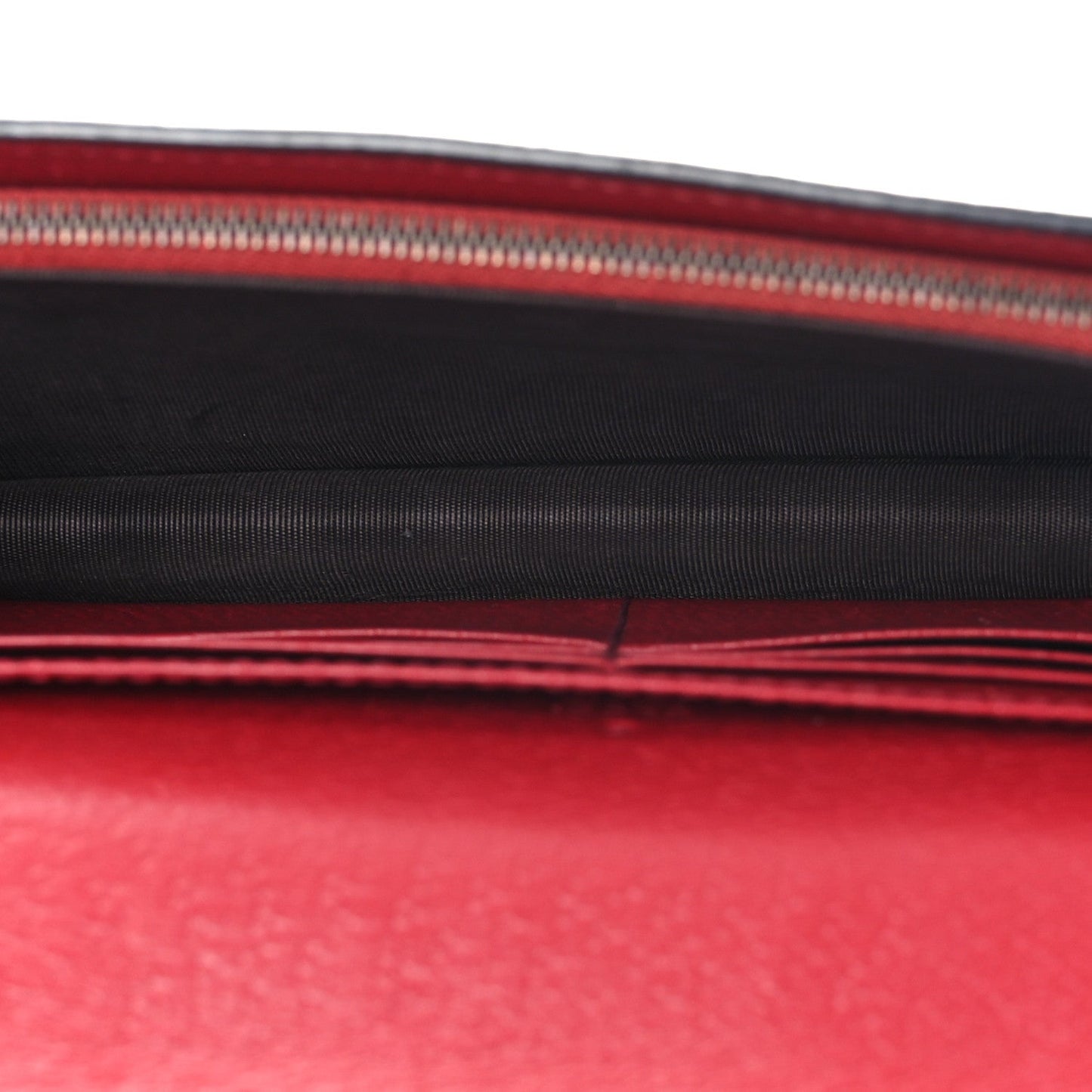 GG Supreme Monogram Web Queen Margaret Chain Wallet Red