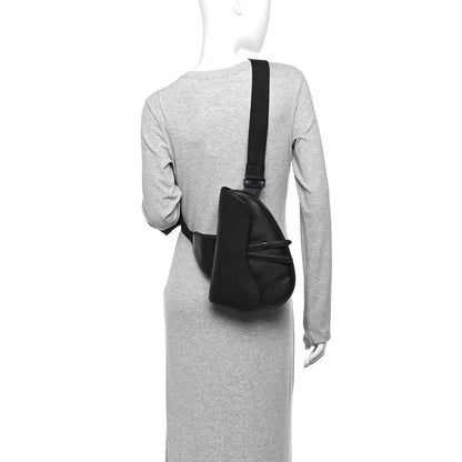 Grained Calfskin Kim Jones Saddle Bag Black