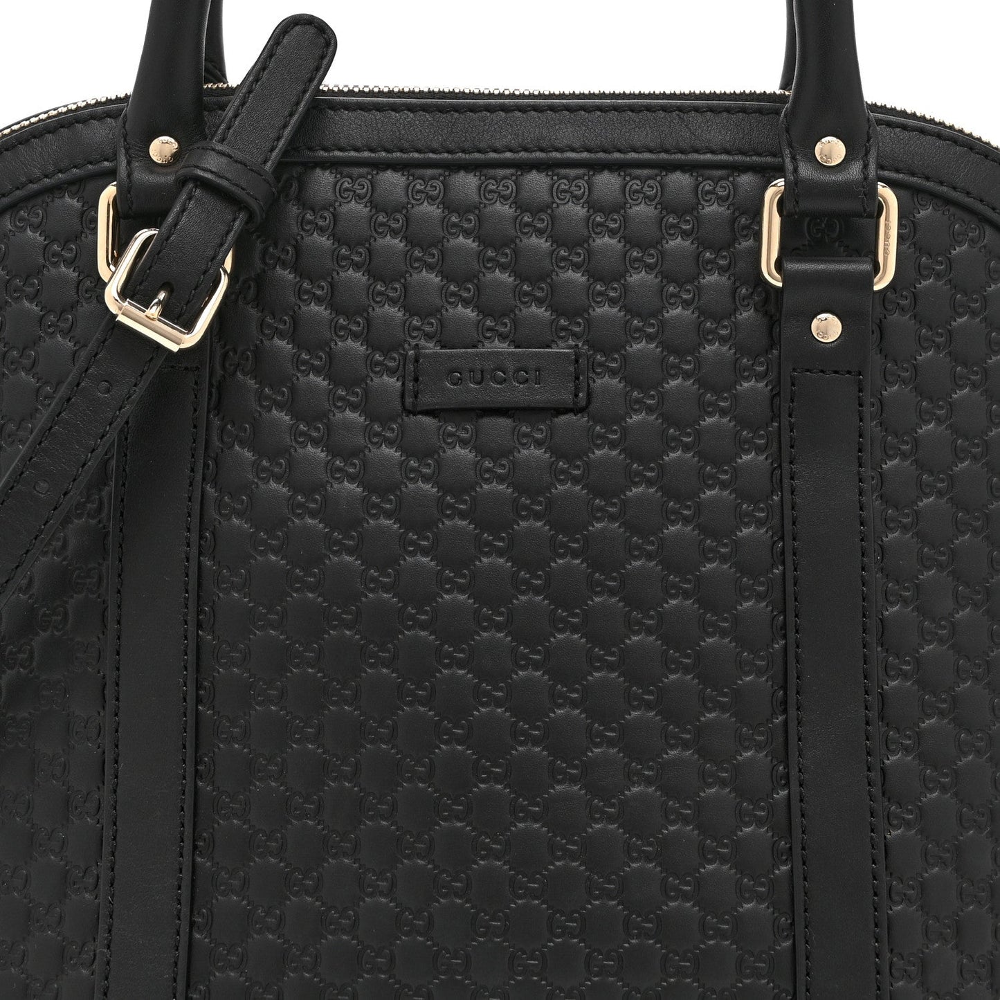 Microguccissima Medium Dome Bag Black