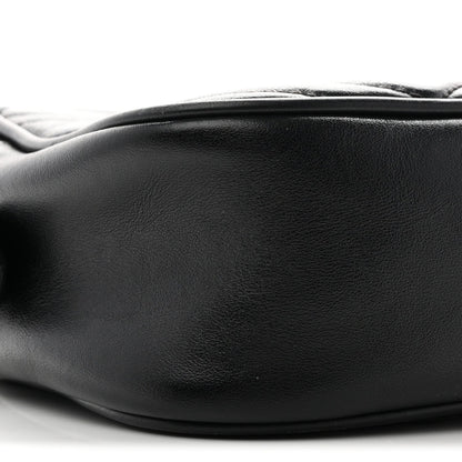 Calfskin Matelasse Small GG Marmont Chain Shoulder Bag Black