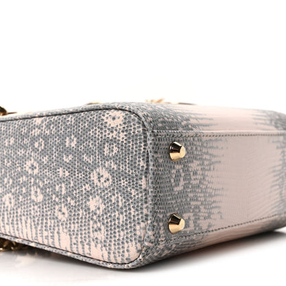 Lizard Ombre Mini Lady Dior Light Pink