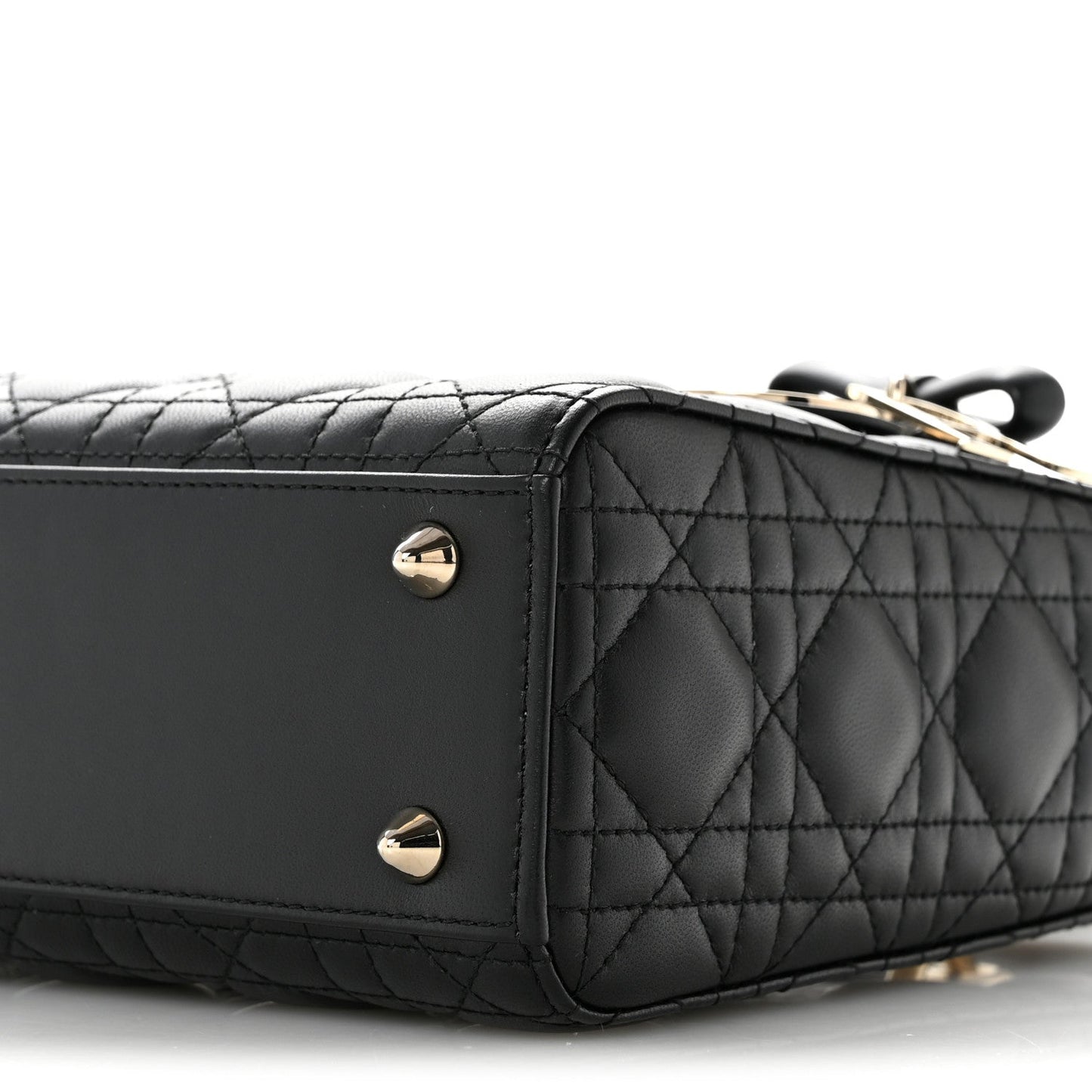 Lambskin Cannage Small Lady Dior Black