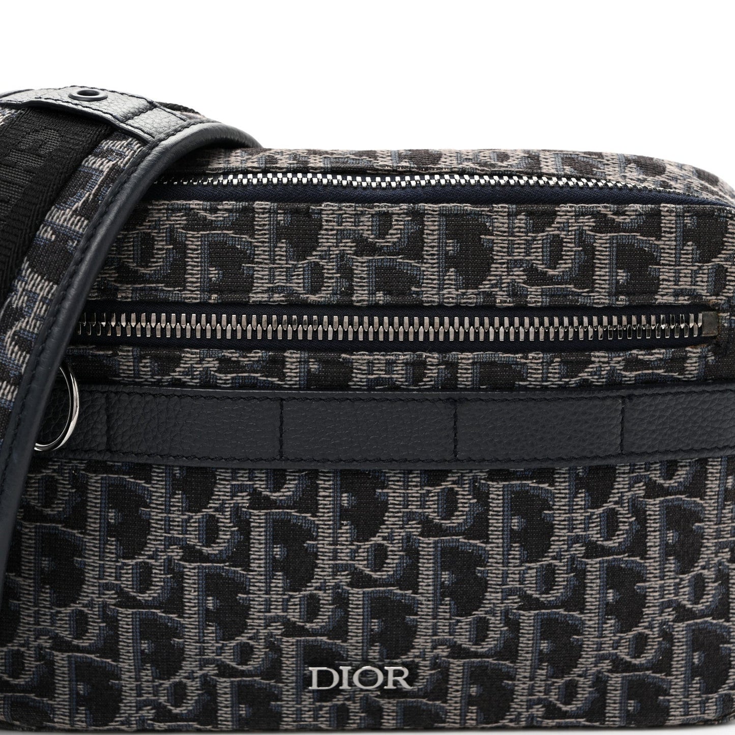 HOMME Oblique Jacquard Safari Messenger Navy Blue