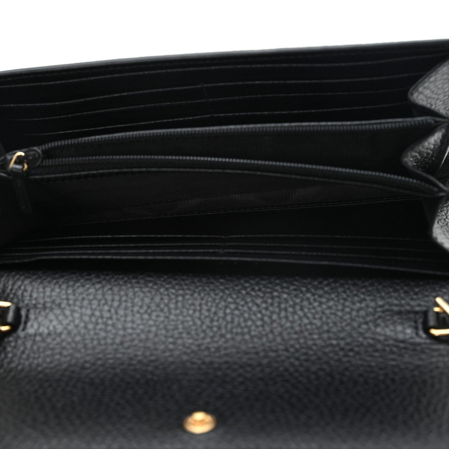 Dollar Calfskin GG Supreme Monogram Petite GG Marmont Wallet Chain Bag Black Beige Ebony