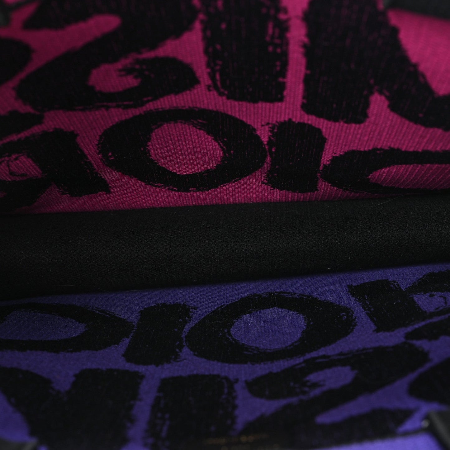 Canvas Embroidered Large Miss Dior Graffiti Book Tote Fuchsia Purple