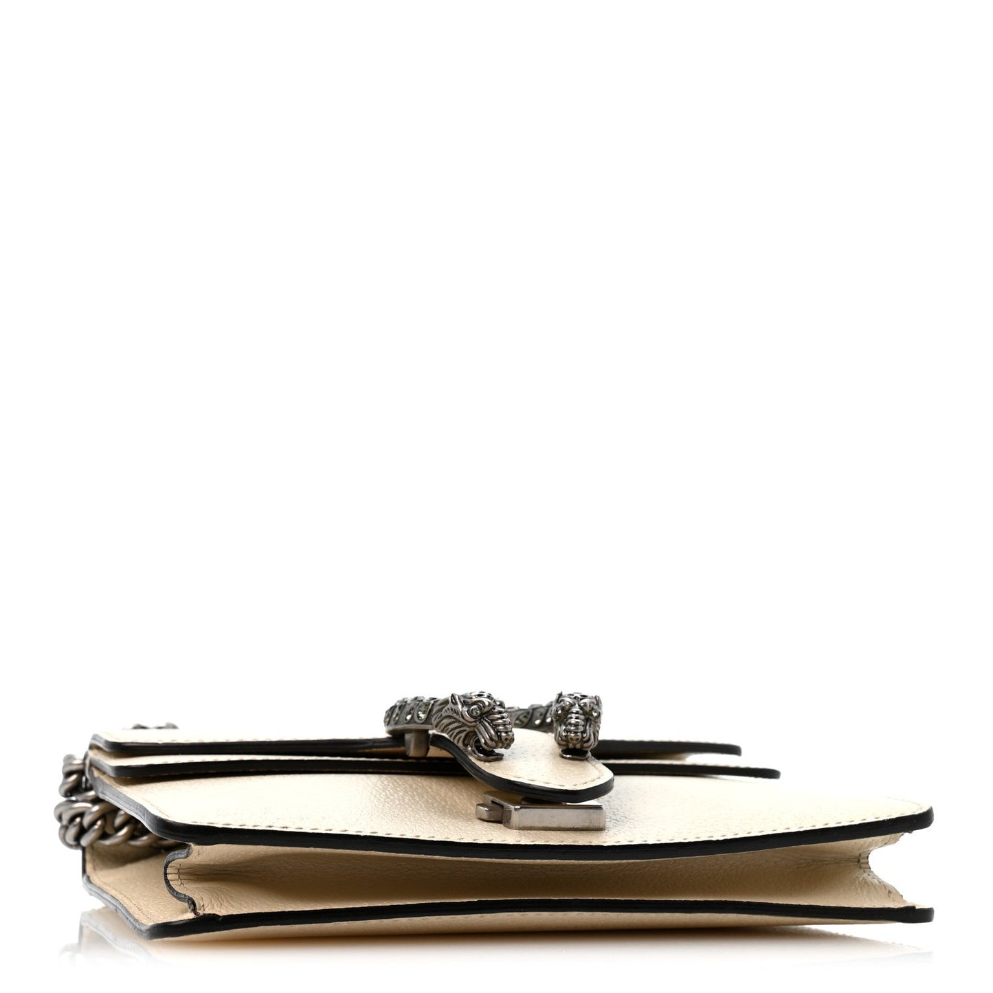 Textured Calfskin Crystal Mini Dionysus Shoulder Bag Mystic White