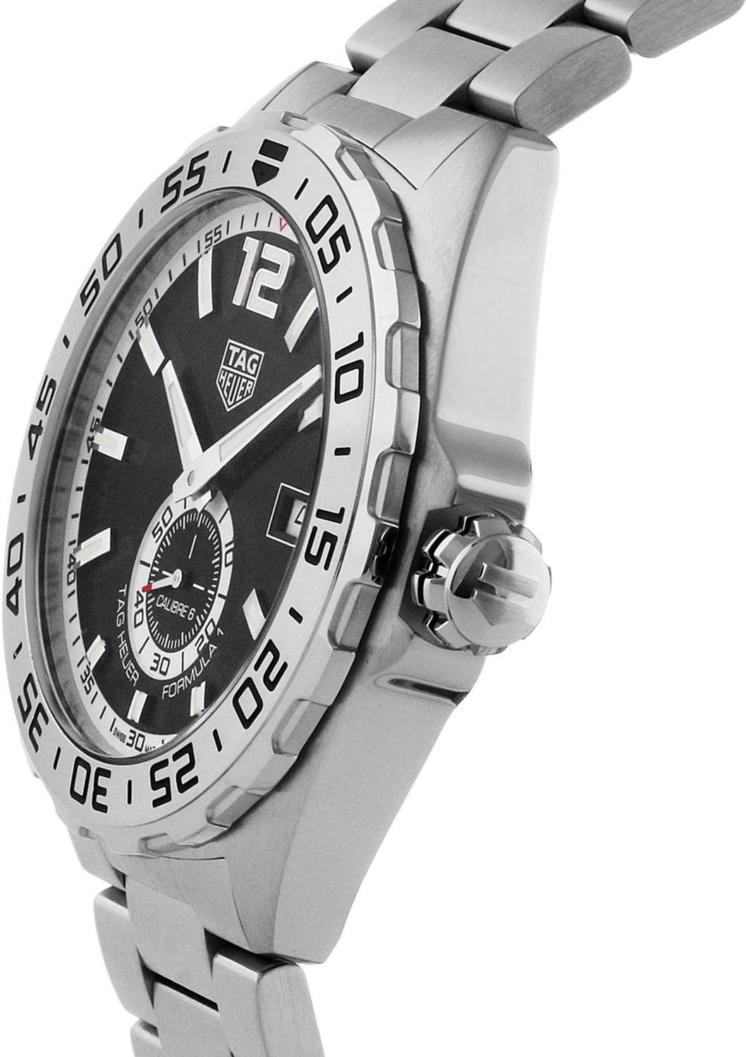 Tag Heuer Formula 1 Automatic Black Dial Silver Steel Strap Watch for Men - WAZ2012.BA0842