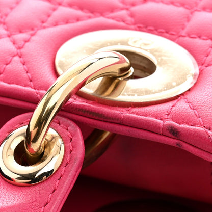 Lambskin Cannage Mini Lady Dior Pink