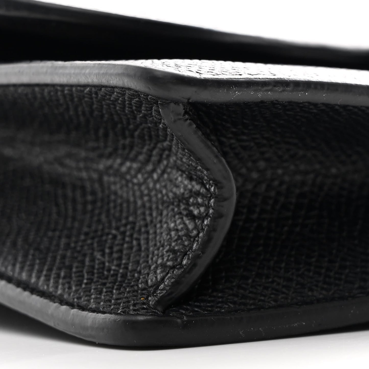 Grained Calfskin Saddle Pouch Bag Black