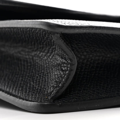 Grained Calfskin Saddle Pouch Bag Black