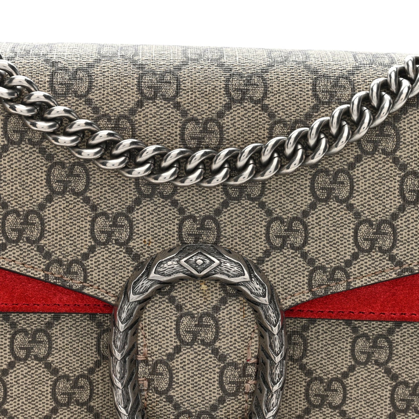 GG Supreme Monogram Small Dionysus Shoulder Bag Red
