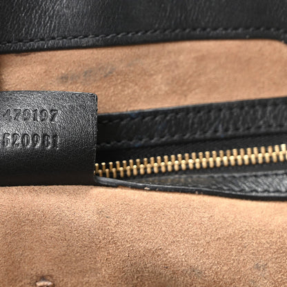 GG Supreme Monogram Medium Padlock Tote Black