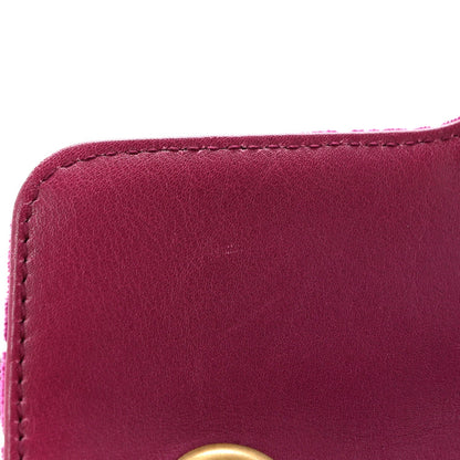 Velvet Matelasse Mini GG Marmont Shoulder Bag Fuchsia Violet Cyclamen
