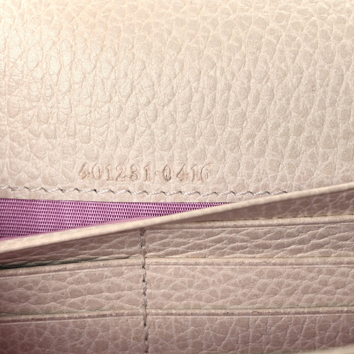 Dollar Calfskin Mini Dionysus Chain Wallet Mystic White