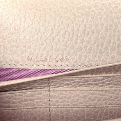 Dollar Calfskin Mini Dionysus Chain Wallet Mystic White