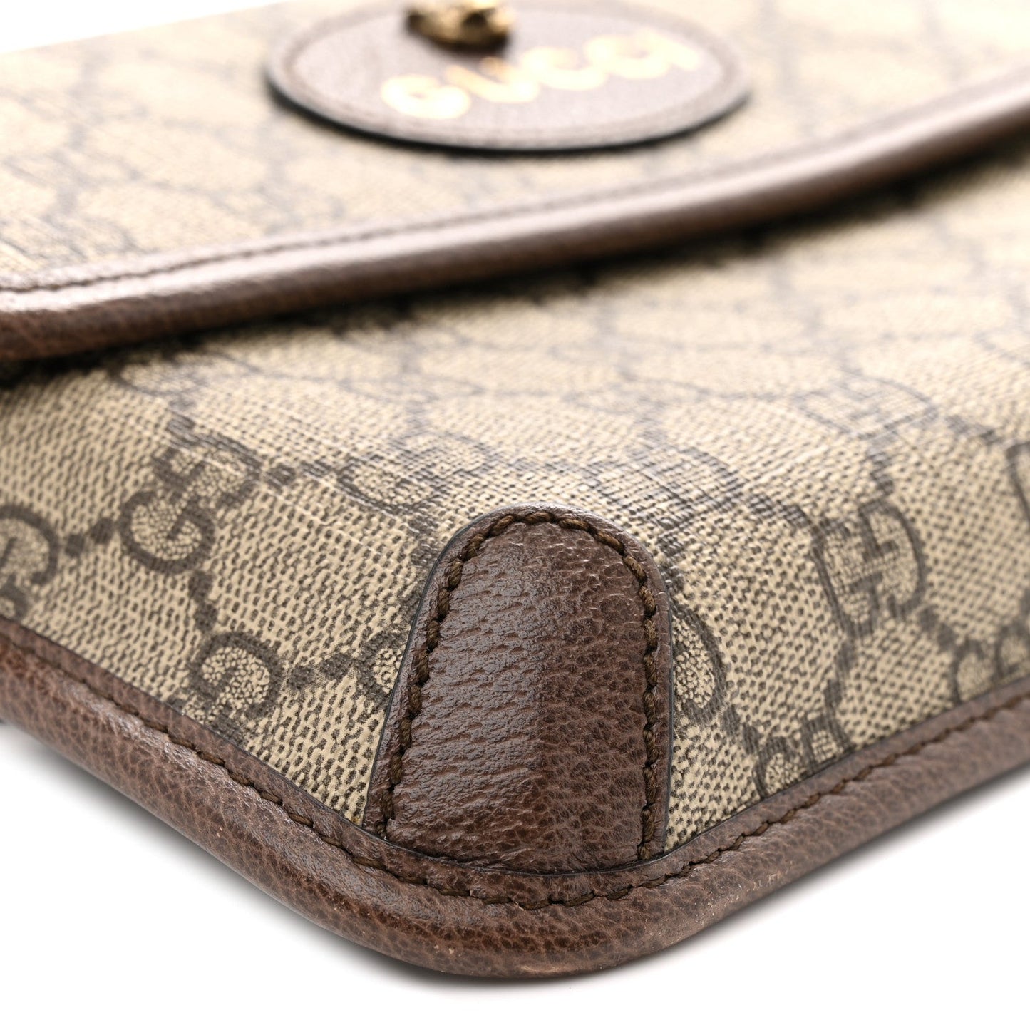 GG Supreme Monogram Neo Vintage Web Belt Bag Brown