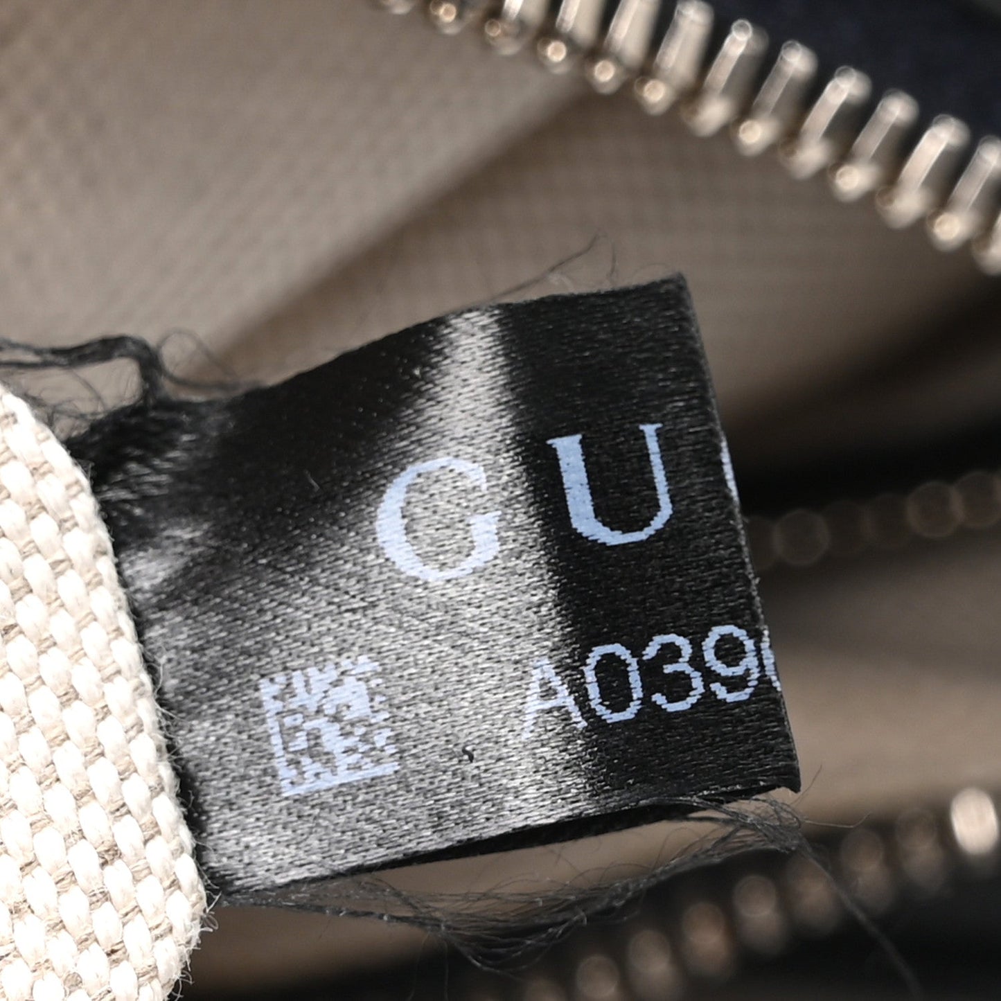 GG Supreme Monogram Textured Calfskin Web Large Attache Shoulder Bag Beige Blue
