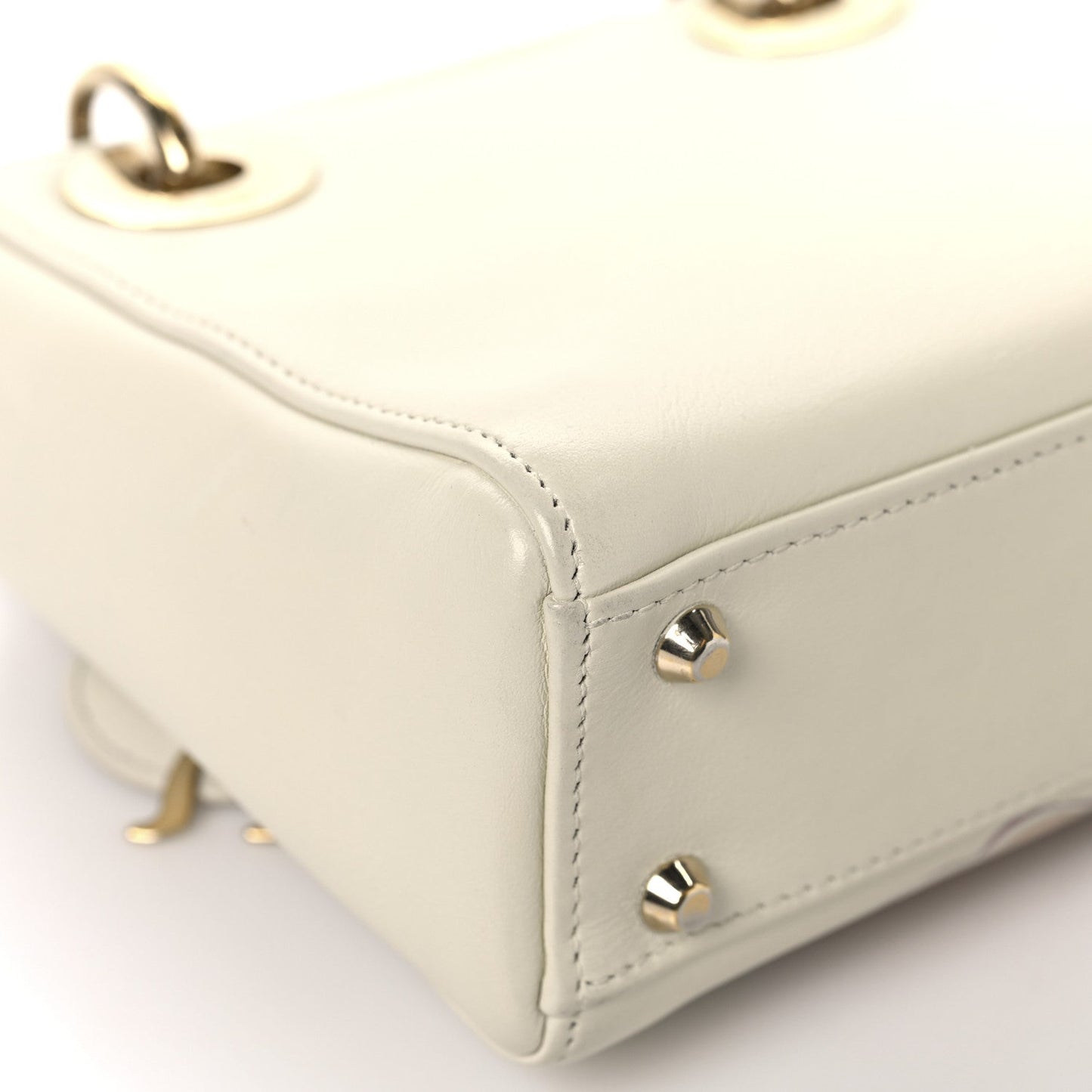 Calfskin Niki De Saint Phalle Dioramour Mini Supple Lady Dior White Multicolor
