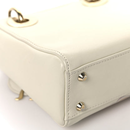 Calfskin Niki De Saint Phalle Dioramour Mini Supple Lady Dior White Multicolor