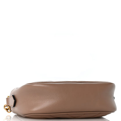 Calfskin Matelasse Mini GG Marmont Chain Shoulder Bag Porcelain Rose