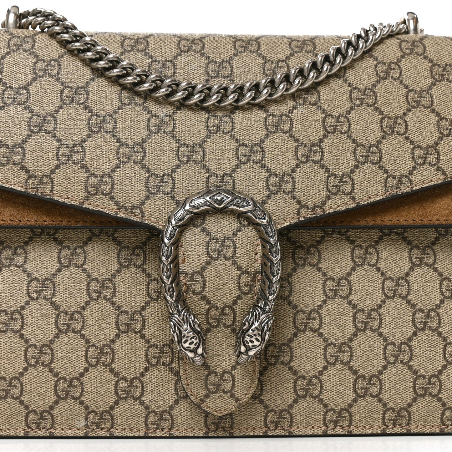 GG Supreme Monogram Medium Dionysus Shoulder Bag Taupe