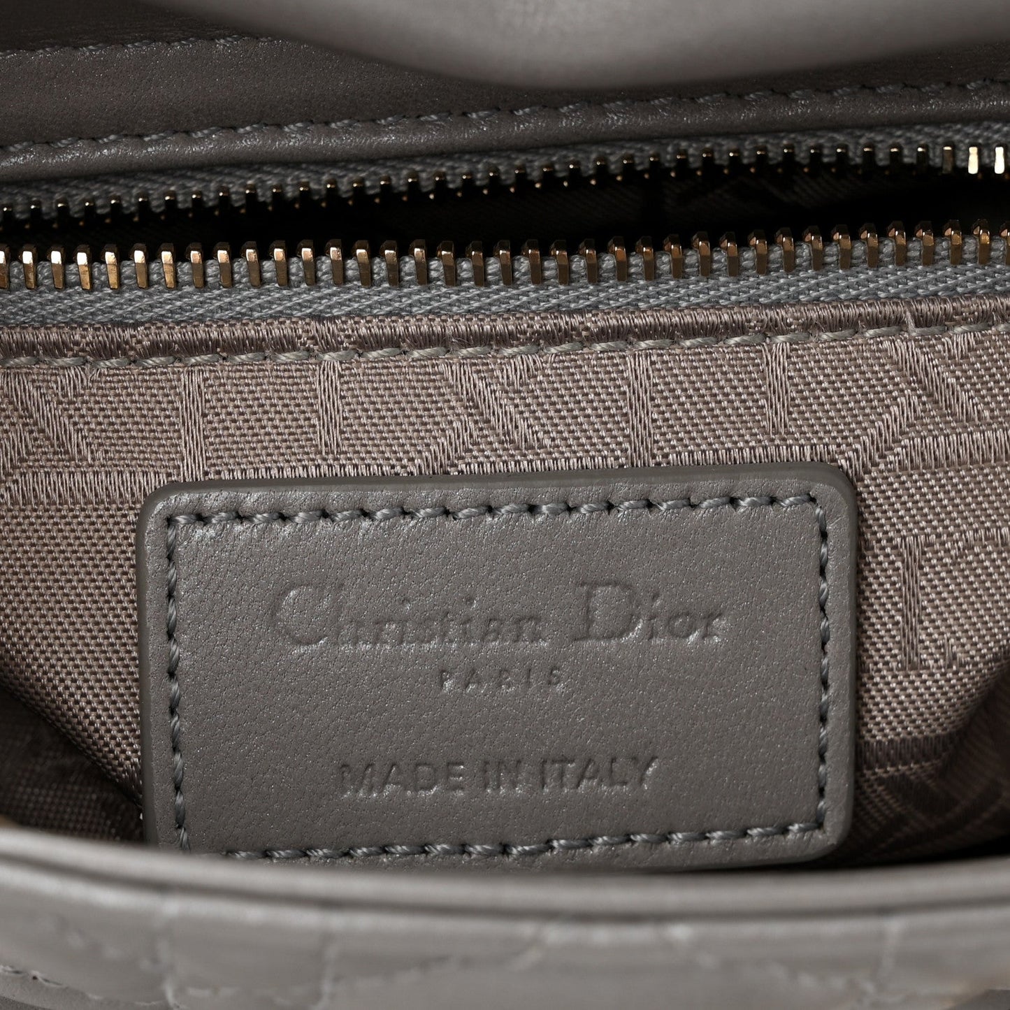 Lambskin Cannage Mini Lady Dior Gray Opaline Gray Opaline