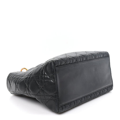 Lambskin Cannage Medium Lady Dior Black