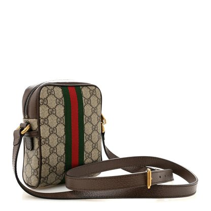GG Supreme Monogram Web Mini Ophidia Messenger Brown