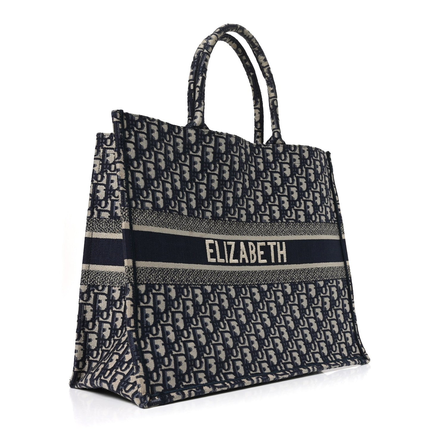 Oblique Large Book Tote Blue Multicolor