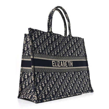 Oblique Large Book Tote Blue Multicolor