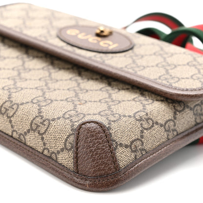 GG Supreme Monogram Neo Vintage Web Belt Bag Brown