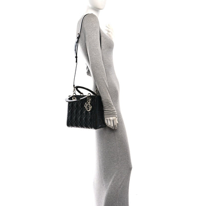 Patent Cannage Medium Lady Dior Black