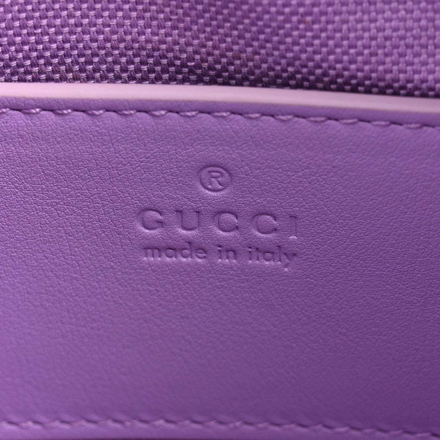 Shine Guccissima Emblem Small Shoulder Bag Lilac Haz
