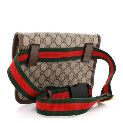 GG Supreme Monogram Neo Vintage Web Belt Bag Brown