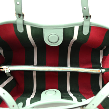 GG Supreme Monogram Emblem Medium Tote Bag Sage Green