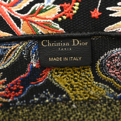 Canvas Zodiac Fantastico Embroidered Medium Book Tote Black Multicolor