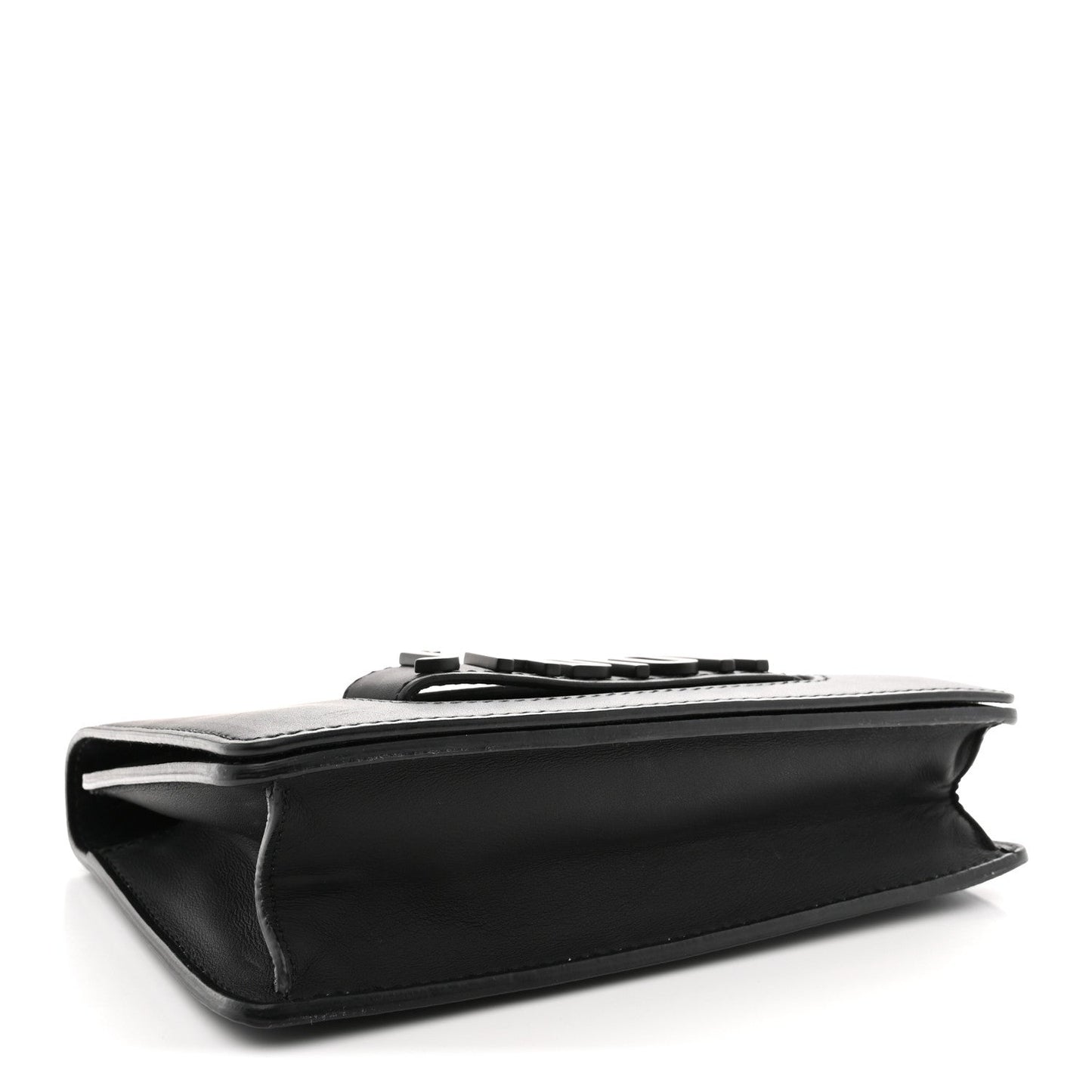 Ultra Matte Calfskin J'Adior Chain Flap Bag Black