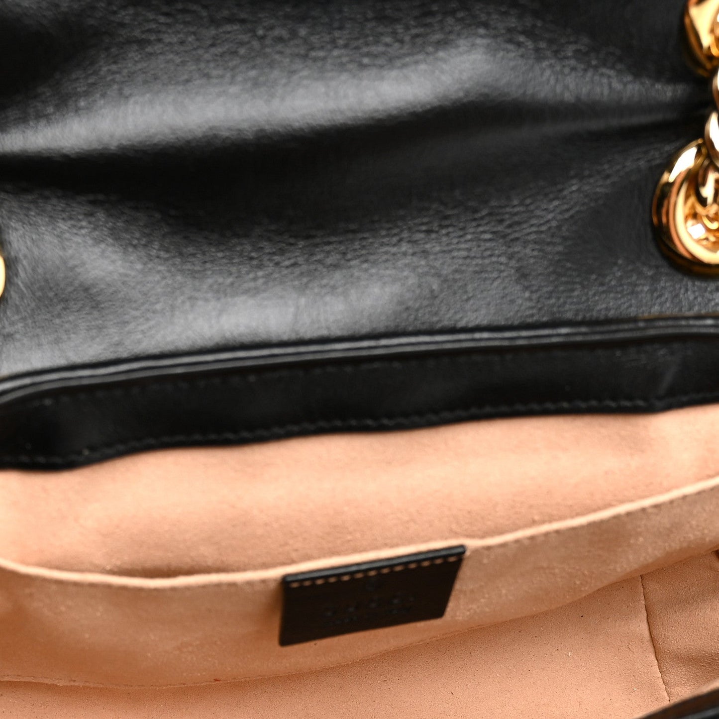 Monogram Matelasse Diagonal Mini GG Marmont Shoulder Bag Beige Black