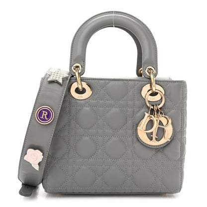 Lambskin Cannage Small My ABCDior Lady Dior Grey