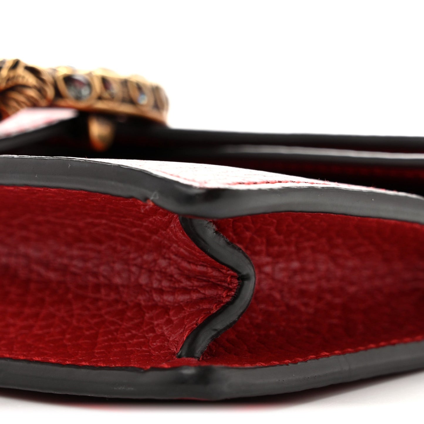 Calfskin Swarovski Crystal Super Mini Dionysus Shoulder Bag Hibiscus Red