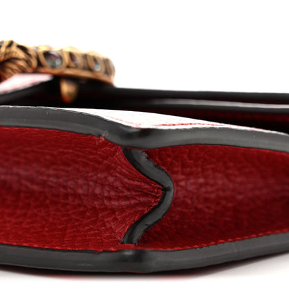 Calfskin Swarovski Crystal Super Mini Dionysus Shoulder Bag Hibiscus Red