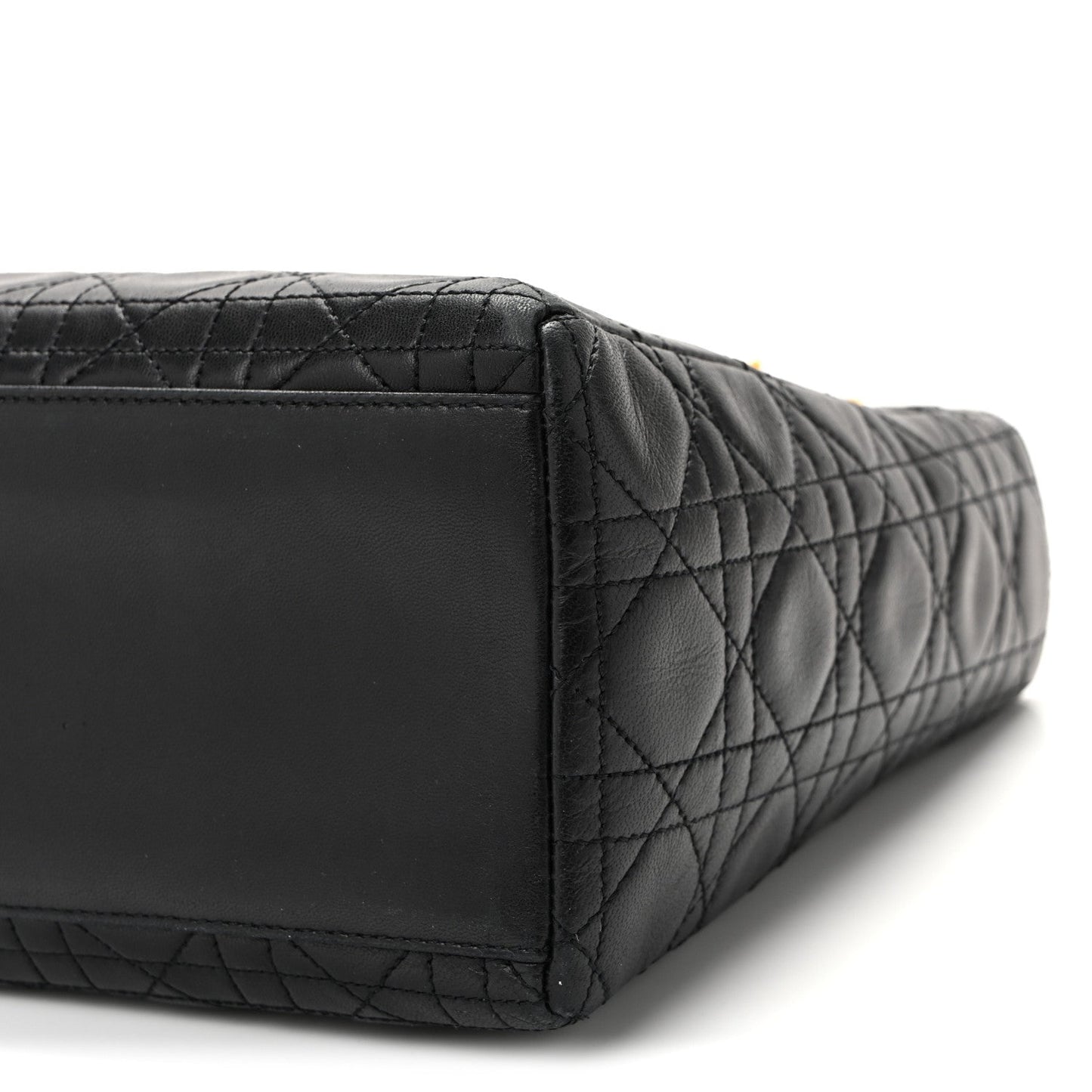 Lambskin Cannage Medium Lady Dior Black