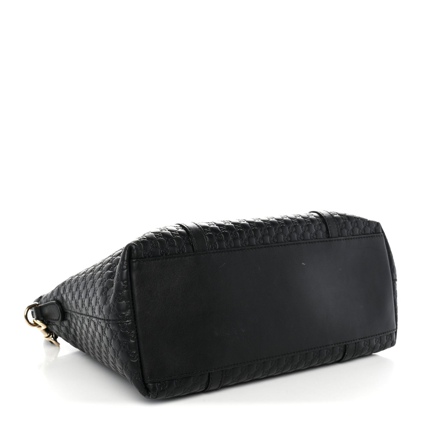 Soft Microguccissima Small Zippered Satchel Black
