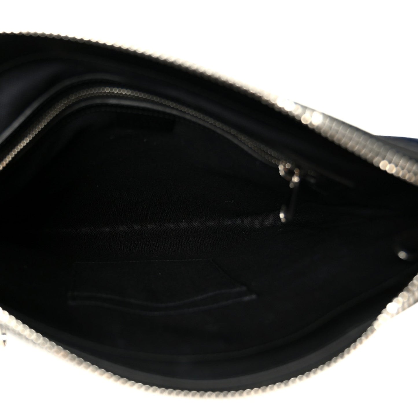 GG Supreme Monogram Appia Calfskin Web Flat Messenger Bag Black Grey