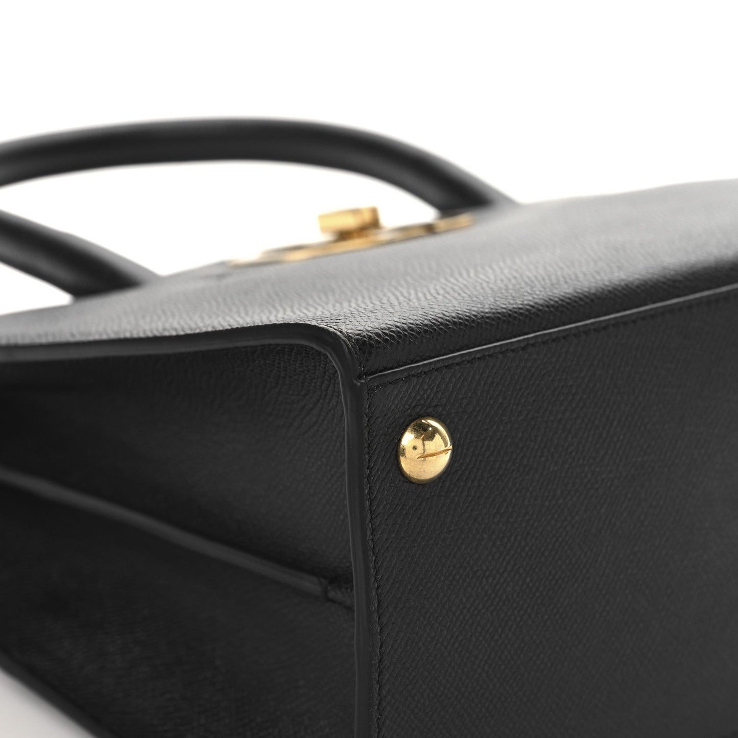 Grained Calfskin Medium St. Honore Tote Black