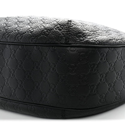 Guccissima Large New Ladies Web Hobo Black