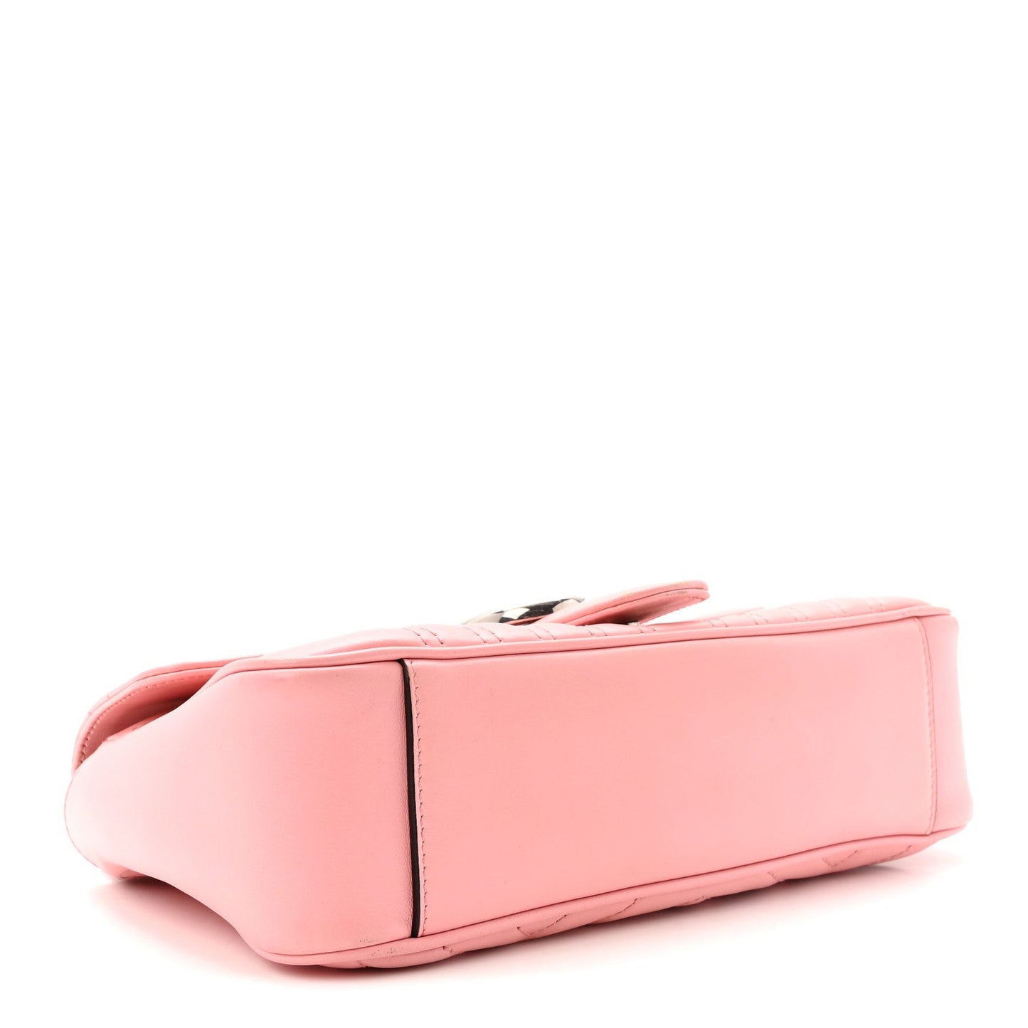 Calfskin Matelasse Small GG Marmont Shoulder Bag Wild Rose